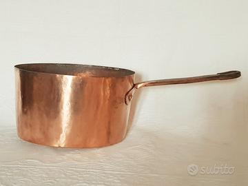 Casseruola Rame Ø 22 martellata, Vintage - Vecchia
