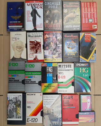 14 DVD, 54 VHS, 2 audiocassette