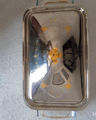 Scaldavivande vintage Pyrex rettangolare