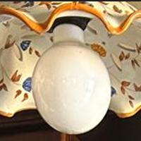 Lampadario ceramica vietrese dipinto a mano