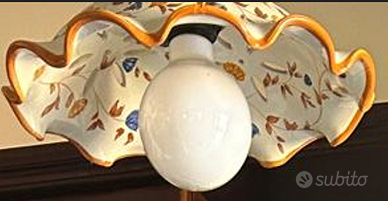 Lampadario ceramica vietrese dipinto a mano