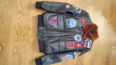 Giubbotto in pelle stile "Top Gun" tg. M