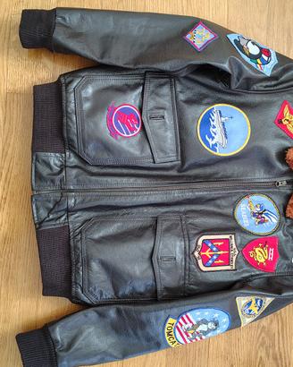 Giubbotto in pelle stile "Top Gun" tg. M