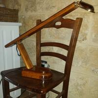 Lampada da scrivania  in legno e ottone