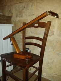 Lampada da scrivania  in legno e ottone