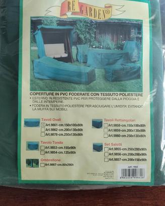 Telo protettivo mobili da giardino in PVC nuovo
