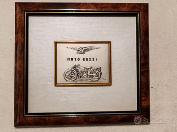 Quadro Moto Guzzi in Quadro Moto Guzzi in argento