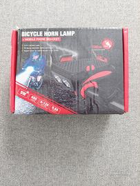 Luce Bici LED 3 in 1 con Clacson e Supporto