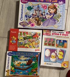Set di 4 Puzzle per bambini (Disney clementi,Goki