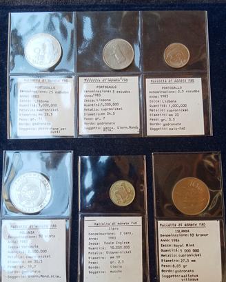 FAO Europa Lotto composto da 6 monete commemorativ