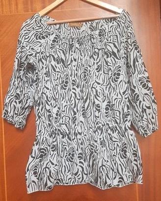 Blusa Conbipel Vintage binco/nera - cotone 100%