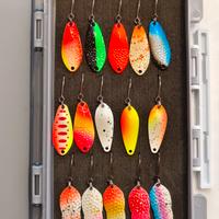 15 Spoon Trout Area Nuovi + Box porta esche 
