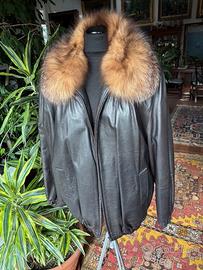 Giaccone di pelle e pelliccia