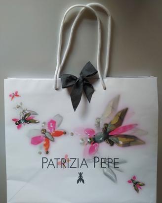 Patrizia Pepe shopper bag in cartoncino con logo