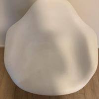 Set 4 sedie stile Eames bianche -usate