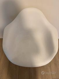 Set 4 sedie stile Eames bianche -usate