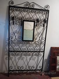 SPECCHIERE LEGNO E FERRO BATTUTO 