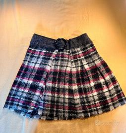 Gonna corta tartan a quadri stile Y2K
