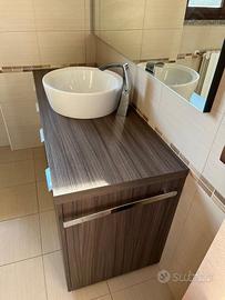 Mobile bagno laminato rovere con specchio