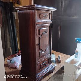 Mobiletto a colonna Arte Povera / Portatelefono - 