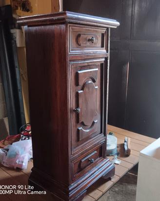 Mobiletto a colonna Arte Povera / Portatelefono - 