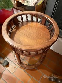 Gueridon  Roulette vintage in legno