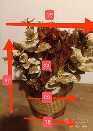 vaso centro tavola natalizio fatto a mano 