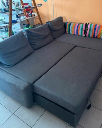 Divano letto con chaise-longue e contenitore- Ikea