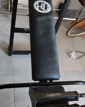 PANCA PIANA PALESTRA+ BARRA TRAZIONI 