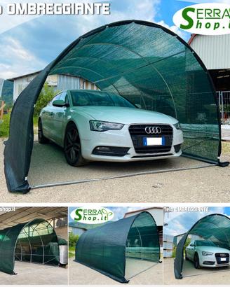 Tunnel rete ombreggiante grandine box auto sole