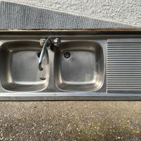 Lavello cucina inox 2 vasche 120x50