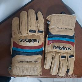 Guanti moto helstons pelle cafe racer custom model