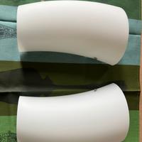 Coppia applique moderne vetro satinato bianco