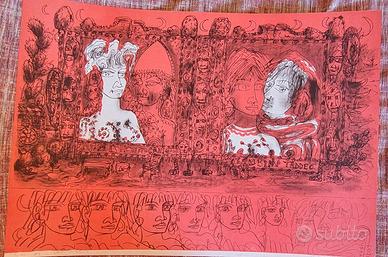 Tono Zancanaro - sipario x "I pagliacci" -lito  79