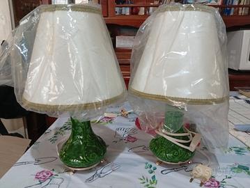 2 LAMPADE DA COMODINO GESSO PORCELLANATO ANNI'70