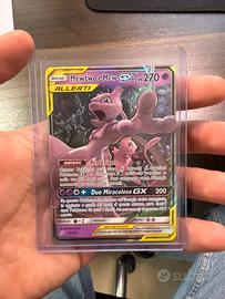 Mewtwo e mew gx sole e luna pokemon condizioni top