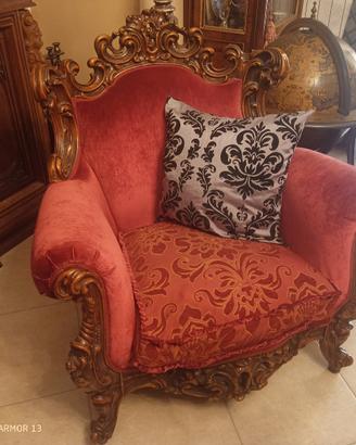 poltrone in stile con tavolino
