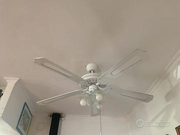 3 VENTILATORI DA SOFFITTO CON LAMPADINE