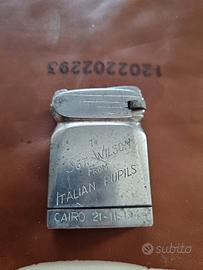 Rarissimo Accendino A Benzina Del 900 Con Dedica