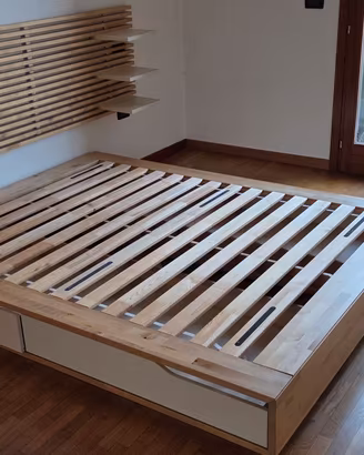 Letto Mandal con testiera e materasso