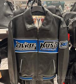 Varsity in pelle avirex USA black spider nuova