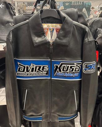 Varsity in pelle avirex USA black spider nuova