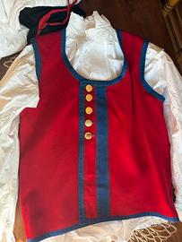 Costume sardo da uomo Oristano rosso