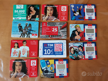 Schede ricariche telefoniche Omnitel Vodafone TIM