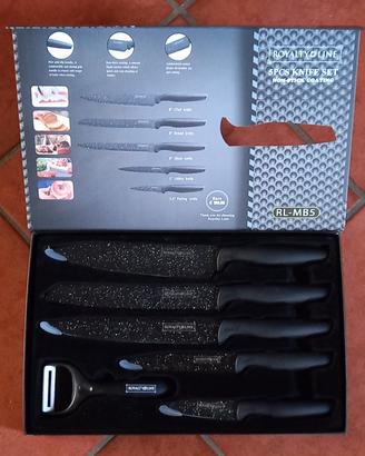 Set 4 Coltelli In Ceramica Royalty Line Con Pelapatate – Lame Antibatteriche, Manici Antiscivolo In Silicone - 2