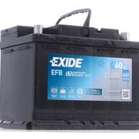 Batteria exide 60ah efb nuova