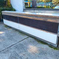 Bancone Bar da RISTRUTTURARE Legno e Acciaio Inox 