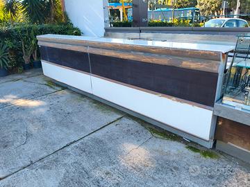 Bancone Bar da RISTRUTTURARE Legno e Acciaio Inox 