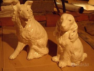 coppia cani ceramica