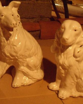coppia cani ceramica